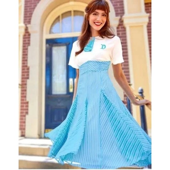 NWT Disney Parks Dress Shop Main Street Dapper Dan Midi Dress 20W Resortwear - Picture 2 of 13